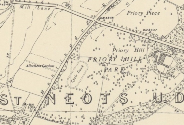 St Neots - Priory Park : Map credit National Library of Scotland